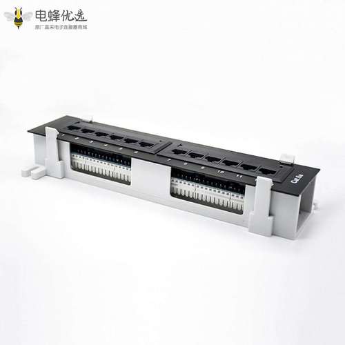 网络配线架壁挂式12口rj45插孔超六类非屏蔽配线架